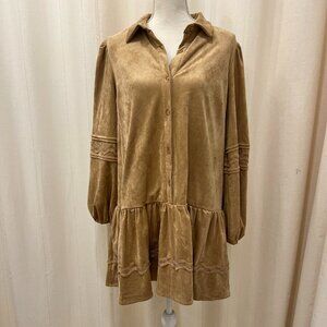 Able - Suede Babydoll Dress